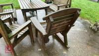 GARDEN TABLE, BENCHES & CHAIRS - 16