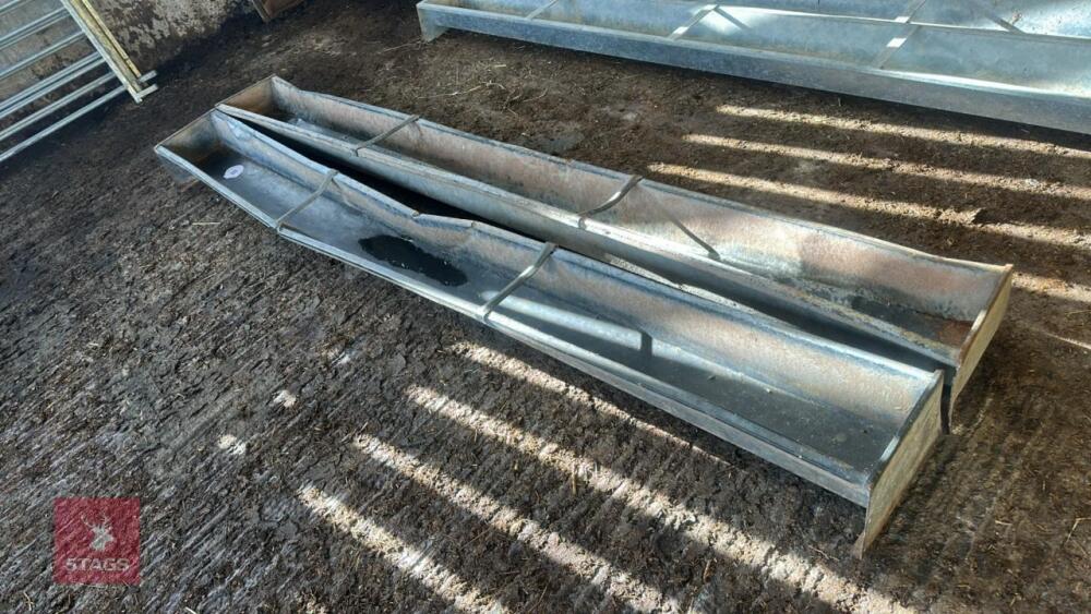 2 X 9' GALVANSIED FEED TROUGHS