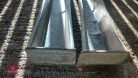 2 X 9' GALVANSIED FEED TROUGHS - 2