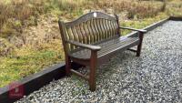 5' WOODEN GARDEN BENCH - 7