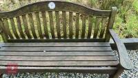 5' WOODEN GARDEN BENCH - 9