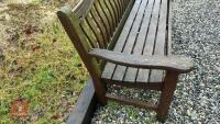 5' WOODEN GARDEN BENCH - 12