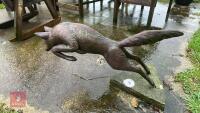 ORNATE GARDEN FOX SCULPTURE - 9