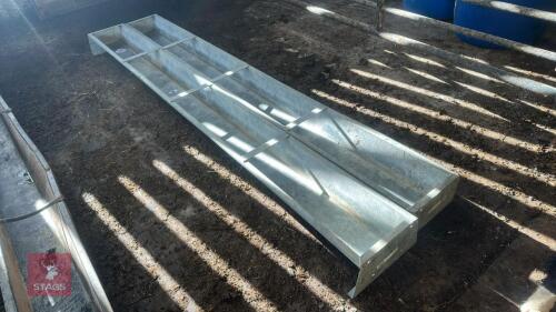 2 X 9' GALVANSIED FEED TROUGHS