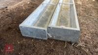 2 X 9' GALVANSIED FEED TROUGHS - 9