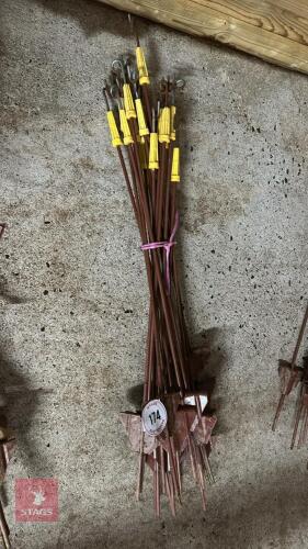 20 METAL ELECTRIC FENCE STAKES