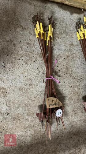 14 METAL ELECTRIC FENCE STAKES