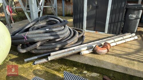 2 LENGTHS OF PERFORATED DRAINAGE PIPE