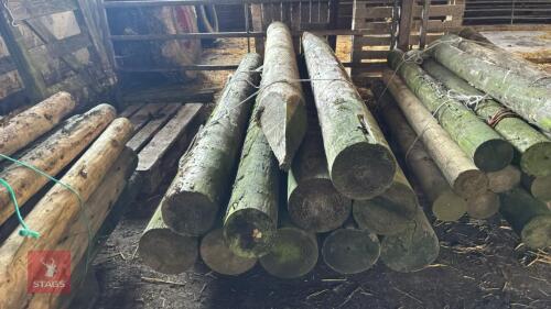 11 x 8' WOODEN GATE POSTS