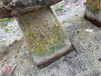 PAIR OF CONCRETE STADDLE STONES - 4