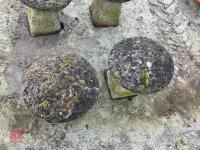 PAIR OF CONCRETE STADDLE STONES - 9