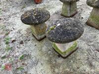 PAIR OF CONCRETE STADDLE STONES - 11