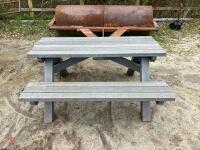 RECYCLED PLASTIC PICNIC BENCH - 3