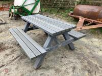 RECYCLED PLASTIC PICNIC BENCH - 4