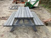 RECYCLED PLASTIC PICNIC BENCH - 5