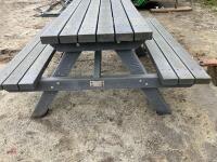 RECYCLED PLASTIC PICNIC BENCH - 6