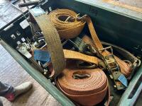 BOX OF RATCHETS AND STRAPS - 5