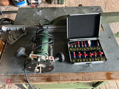 BOSCH POF 500A ROUTER AND BITS