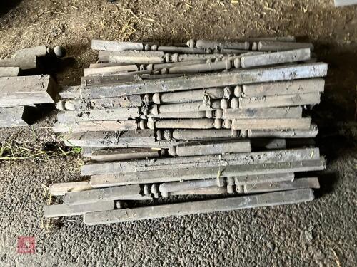 QTY OF WOODEN STAIR POSTS (17)