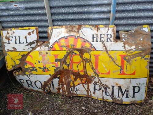 LARGE GARAGE PETROL OIL ENAMEL SIGN