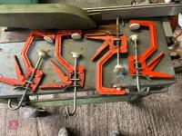 4 METAL SQUEEZE CLAMPS - 2