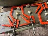 4 METAL SQUEEZE CLAMPS - 3