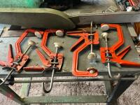 4 METAL SQUEEZE CLAMPS - 5