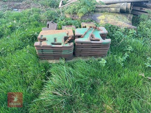 16 JOHN DEERE WAFER WEIGHTS
