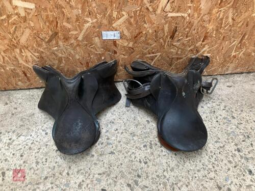 2 X 19'' LEATHER SADDLES