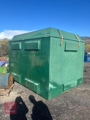 STEEL FRAMED FIBRE GLASS SHED