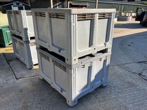 2 PLASTIC STILLAGE CONTAINERS