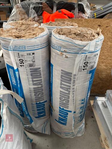 4 ROLLS OF ROCK WOOL LOFT INSULATUION