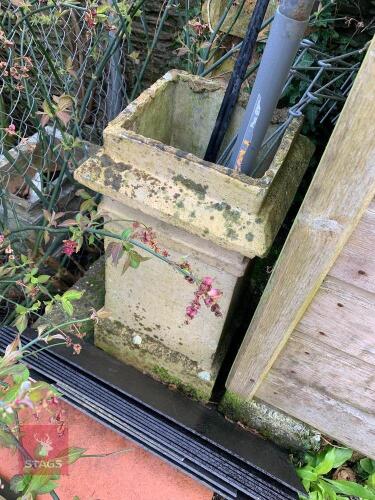 2 LARGE VINTAGE CHIMNEY POTS