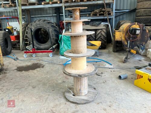 5 WOODEN REELS