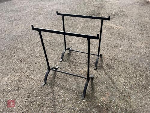 PAIR OF IRON TRESTLES