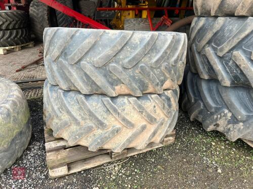 2 MICHELIN 480/70R28 FRONT TRACTOR TYRES