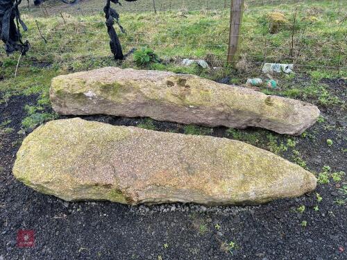 2 GRANITE GATE POSTS