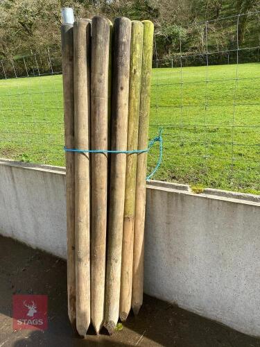 20 USED WOODEN FENCING POSTS