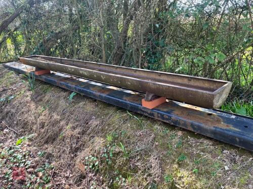 CAST 11' LONG GROUND FEED TROUGH