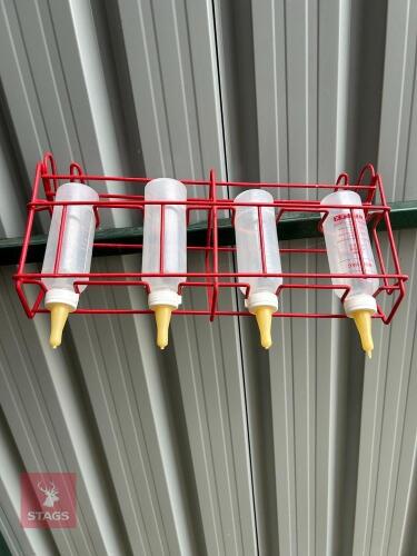 RITCHEY 4 LAMB FEEDING RACK AND BOTTLES