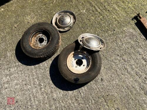 2 X 4.80/4.00-8 WHEELS & TYRES