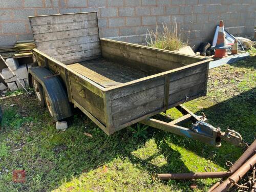 8' 10'' LONG FLAT TWIN AXLE TRAILER