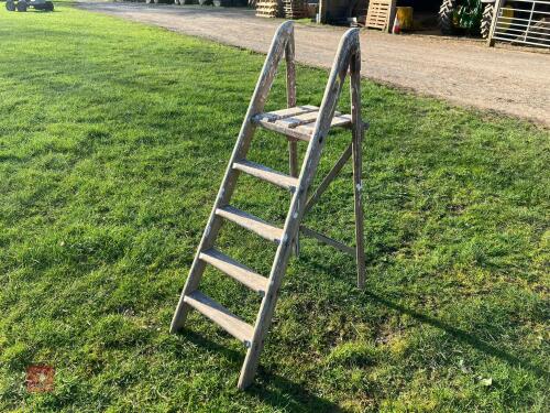 PAIR OF WOODEN STEPS