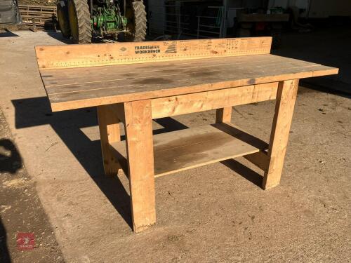 IRVING 6' WOODEN WORK BENCH