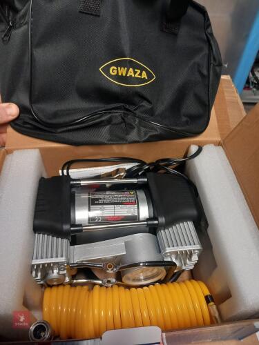 TYRE PUMP AND REPAIR KIT