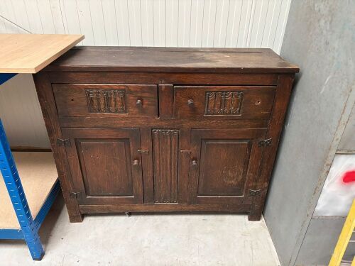 OLD WOODEN SIDEBOARD
