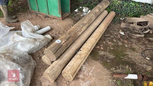 4 X 7' 8'' WOODEN POSTS