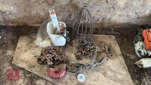 ASSORTED ROPE, CHAIN ETC