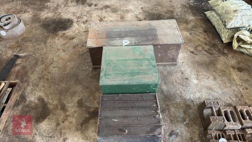 3 WOODEN STORAGE CHESTS