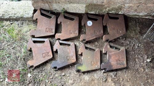8 X 27KG MASSEY FERGUSON WEIGHTS